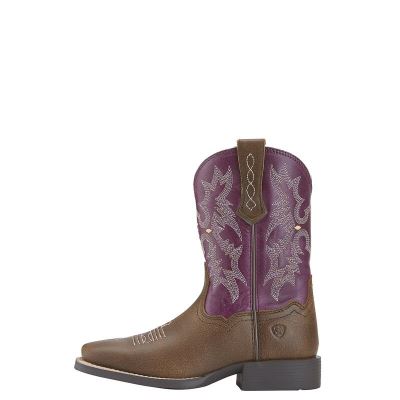 Ariat Western: Tombstone Botas Western Niños - Marrones / Moradas (SWCFV7609)